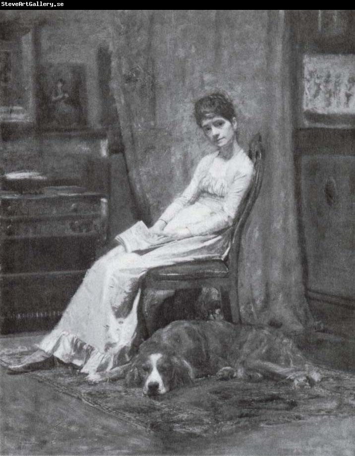 Thomas Eakins Portrait Einer Dame mit Setter